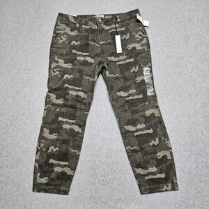 William Rast Crop Skinny Cargo Women Juniors Camo Pants 32 NWT